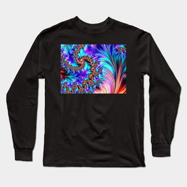 Fractal #0027 Long Sleeve T-Shirt by 3DVictory